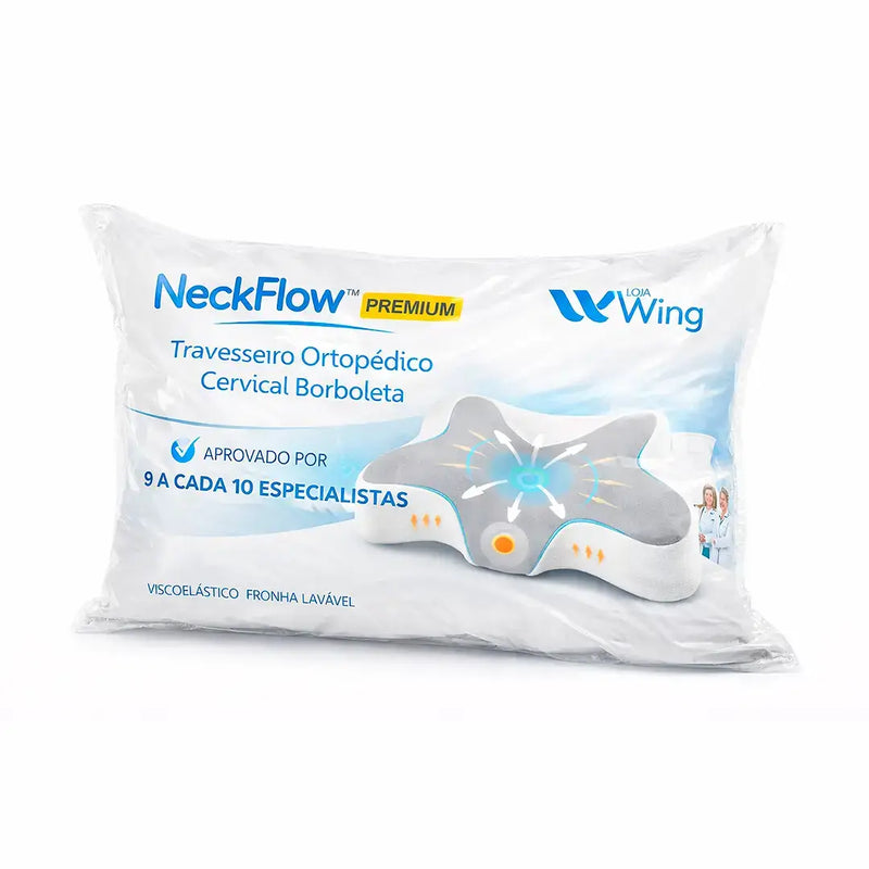 NeckFlow™  – Travesseiro Ortopédico Cervical Premium