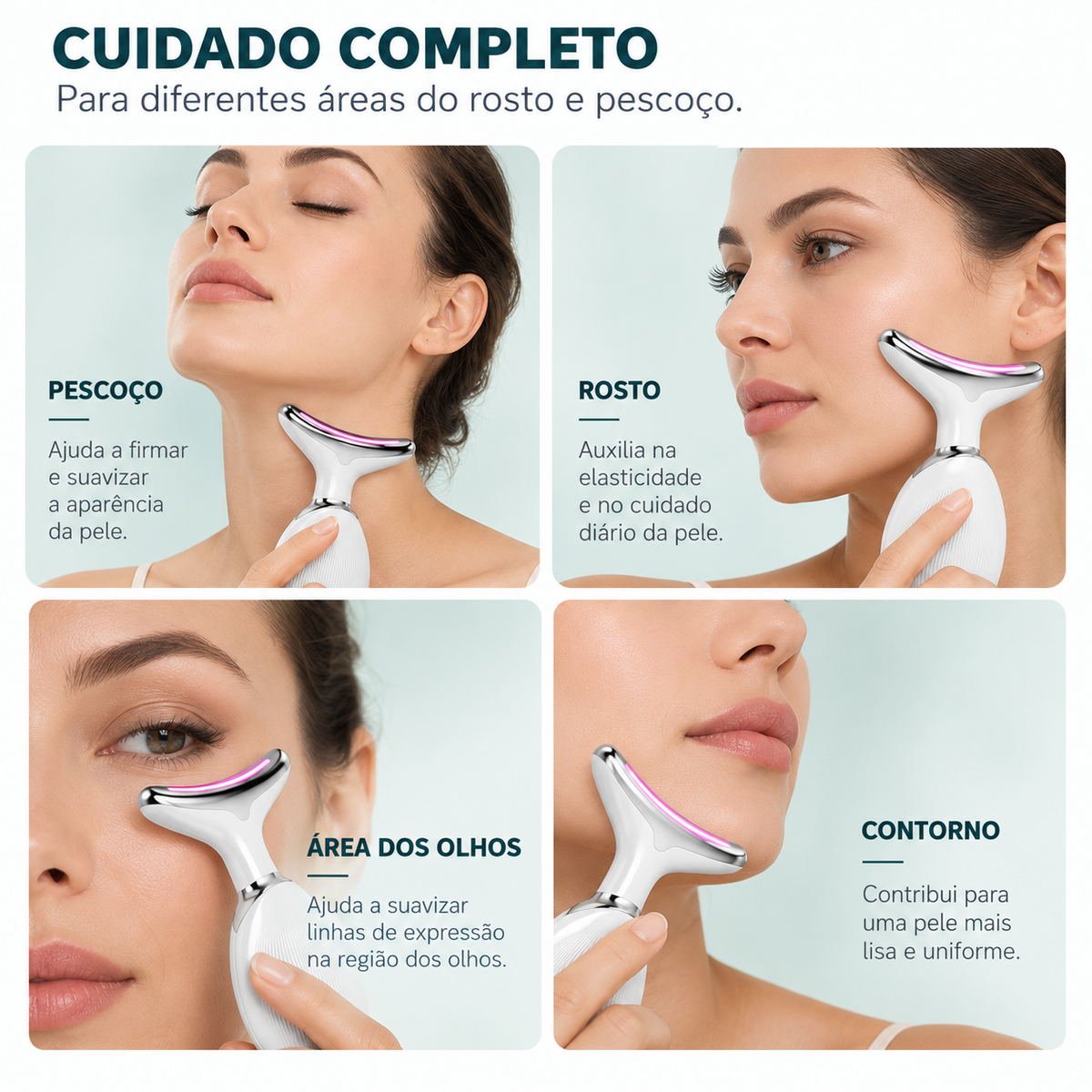 FaceMassager - cuidado completo para pescoço, rosto, área dos olhos e contorno