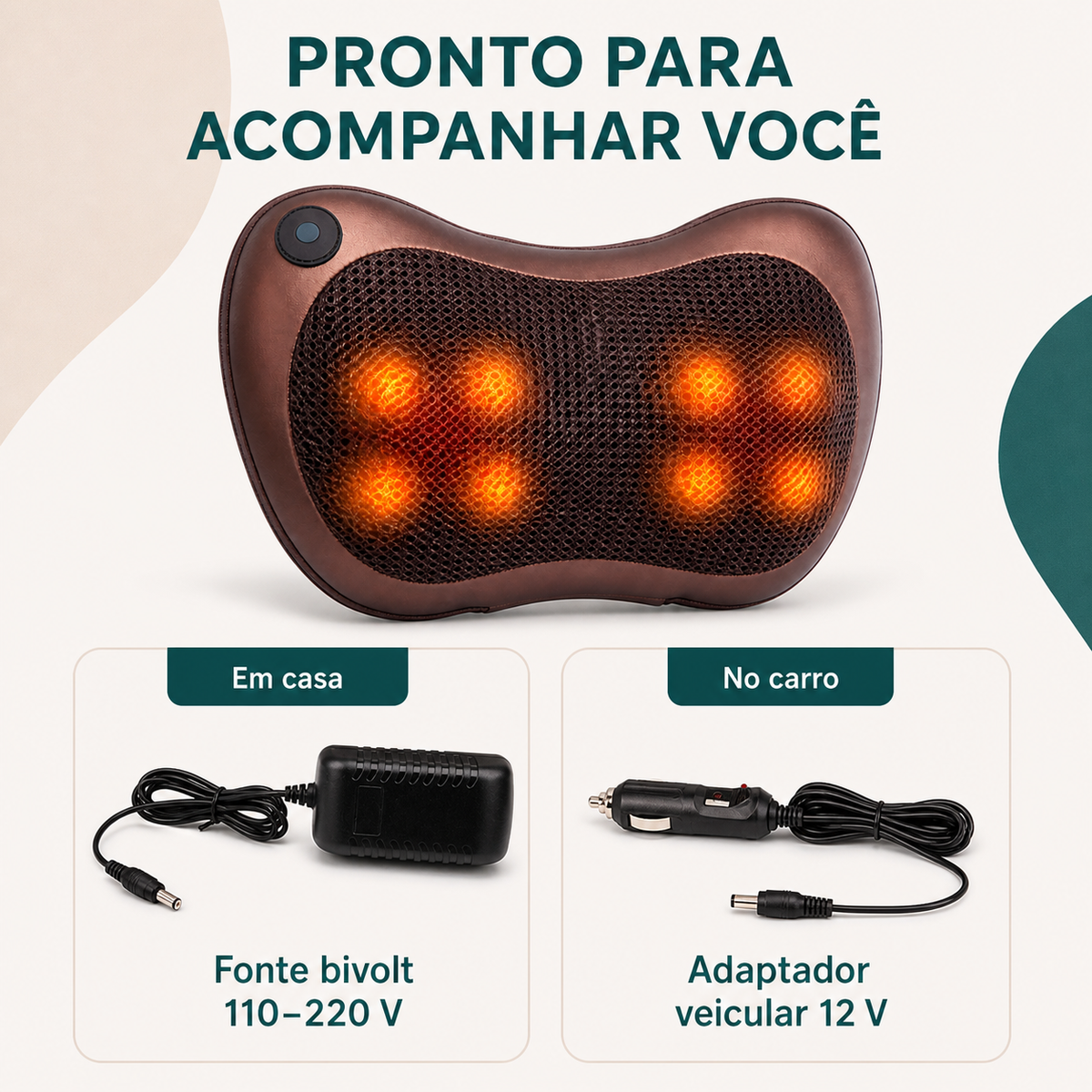 Lumera com fonte bivolt e adaptador veicular de 12 volts