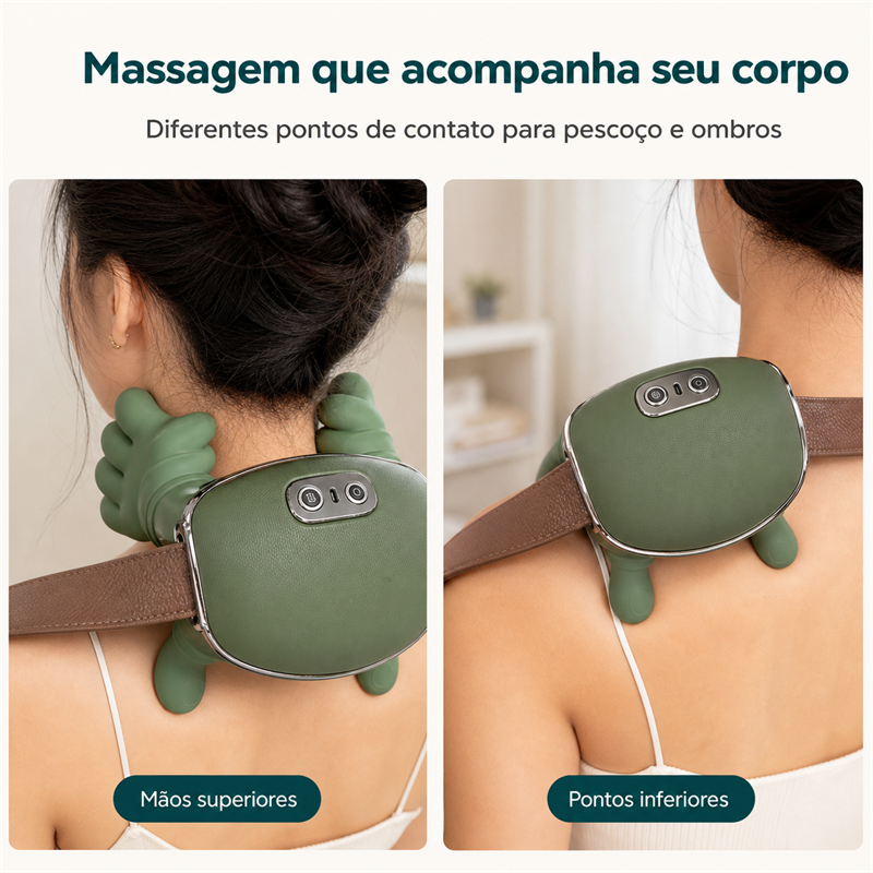 MobiTouch com pontos de contato para massagem no pescoço e nos ombros